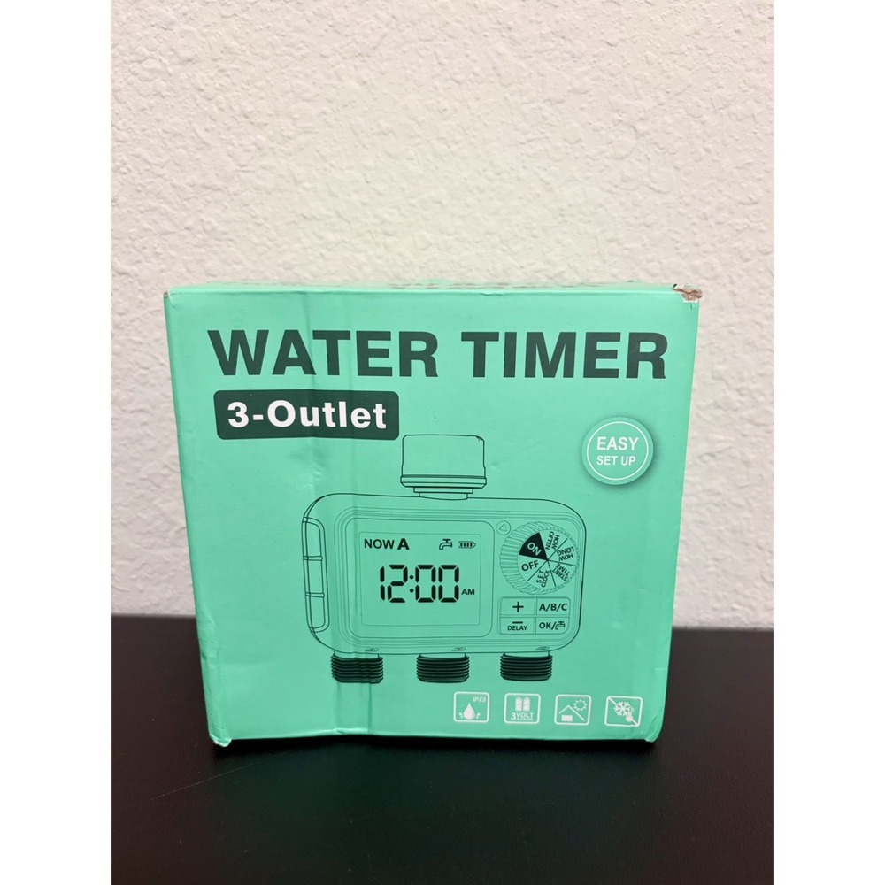 3 Outlets Brass Sprinkler Timer. Programmable Water Timer